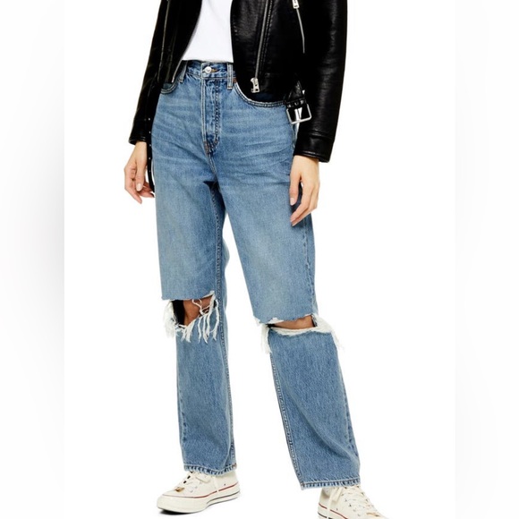 High Waisted Ripped Dad Jeans - Picture 5 of 5